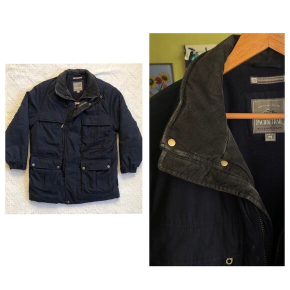 VTG 90s Pacific Trail Outdoor Wear Winter Coat Corduroy Men's Med